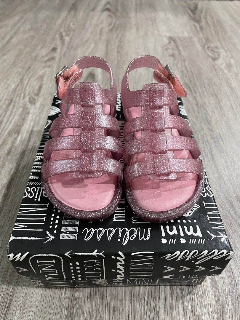 Mini melissa flox rosa glitter shop