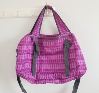 Purple ELLE duffel gym yoga bag