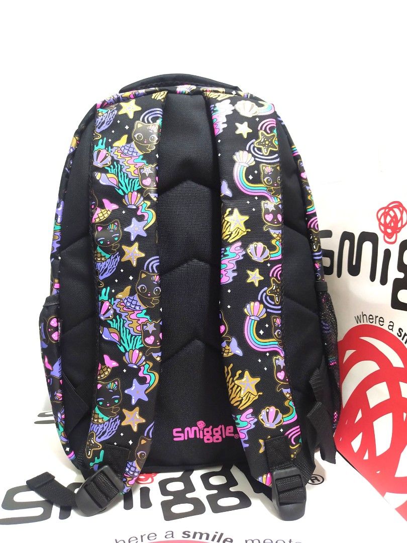 Ready stock Original Smiggle mermaid cat backpack kids school bag kids Beg Sekolah Rendah Budak girls