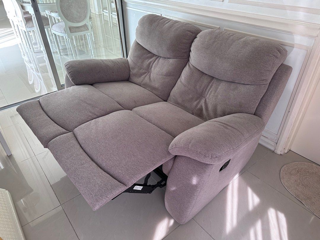 Recliner sofa 2 seater fabric harvey norman, Furniture & Home Living