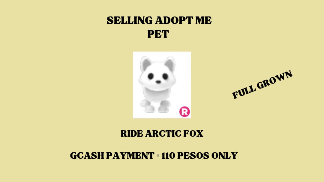 RIDE ARCTIC FOX ADOPT ME, Video Gaming, Gaming Accessories, In-Game