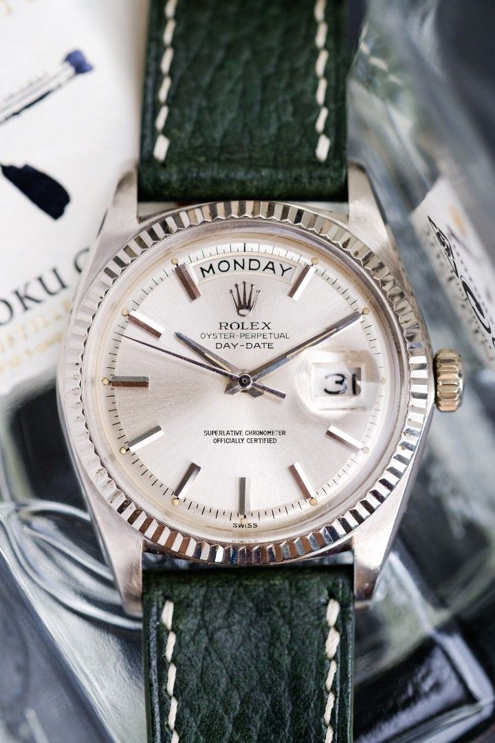 *Rare* Rolex Day Date ref 1803 Double Dash Dial White Gold 1963