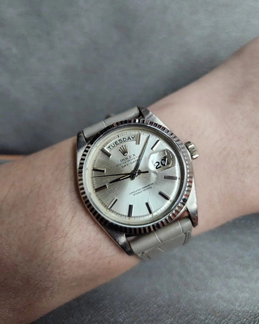 *Rare* Rolex Day Date ref 1803 Double Dash Dial White Gold 1963