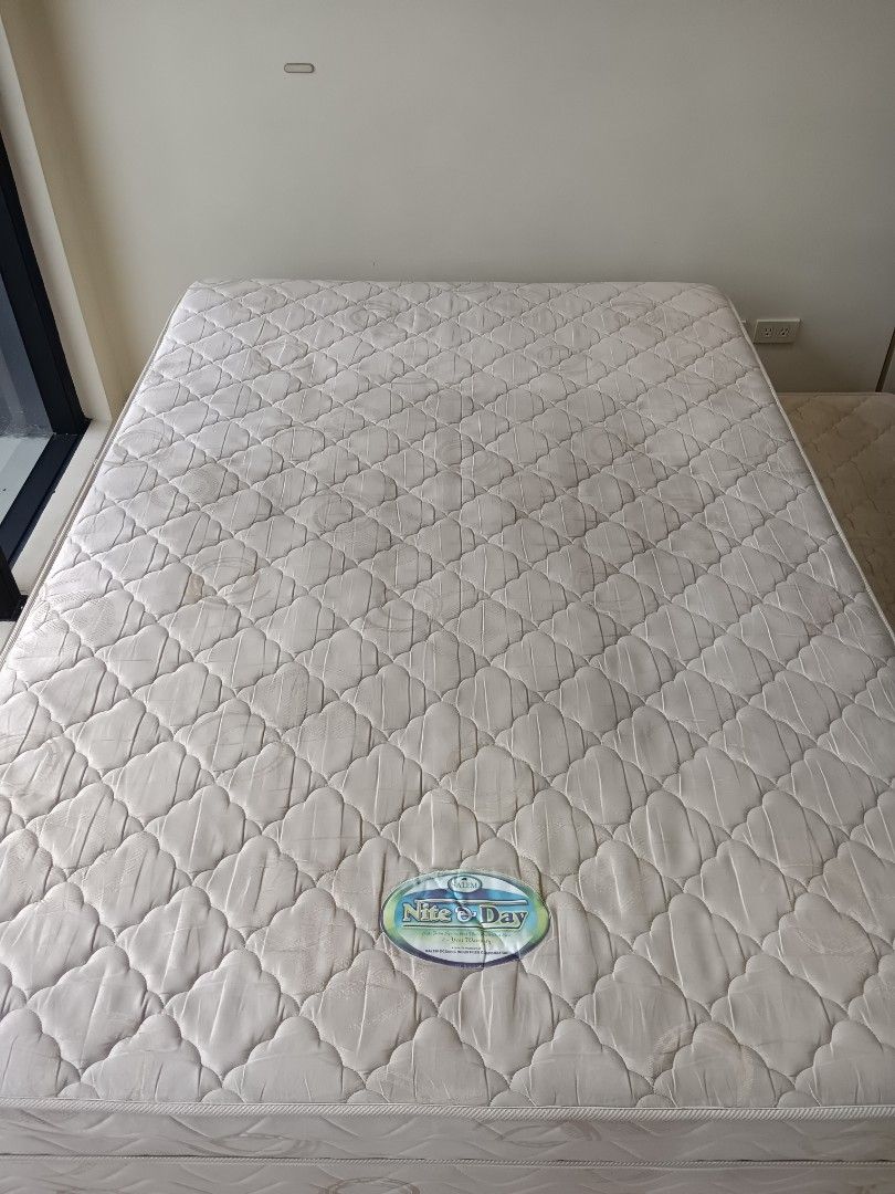 SALEM Spring Double Mattress + bed frame with Single Pull Out