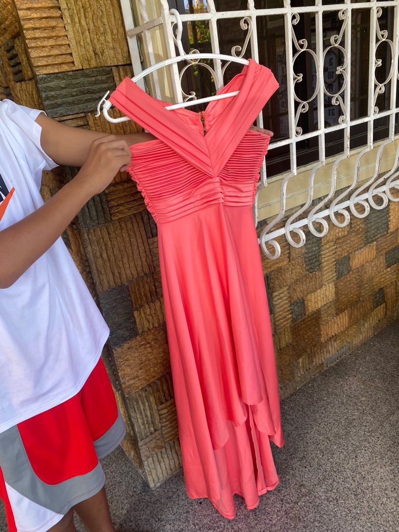 Salmon pink bridesmaid store dresses