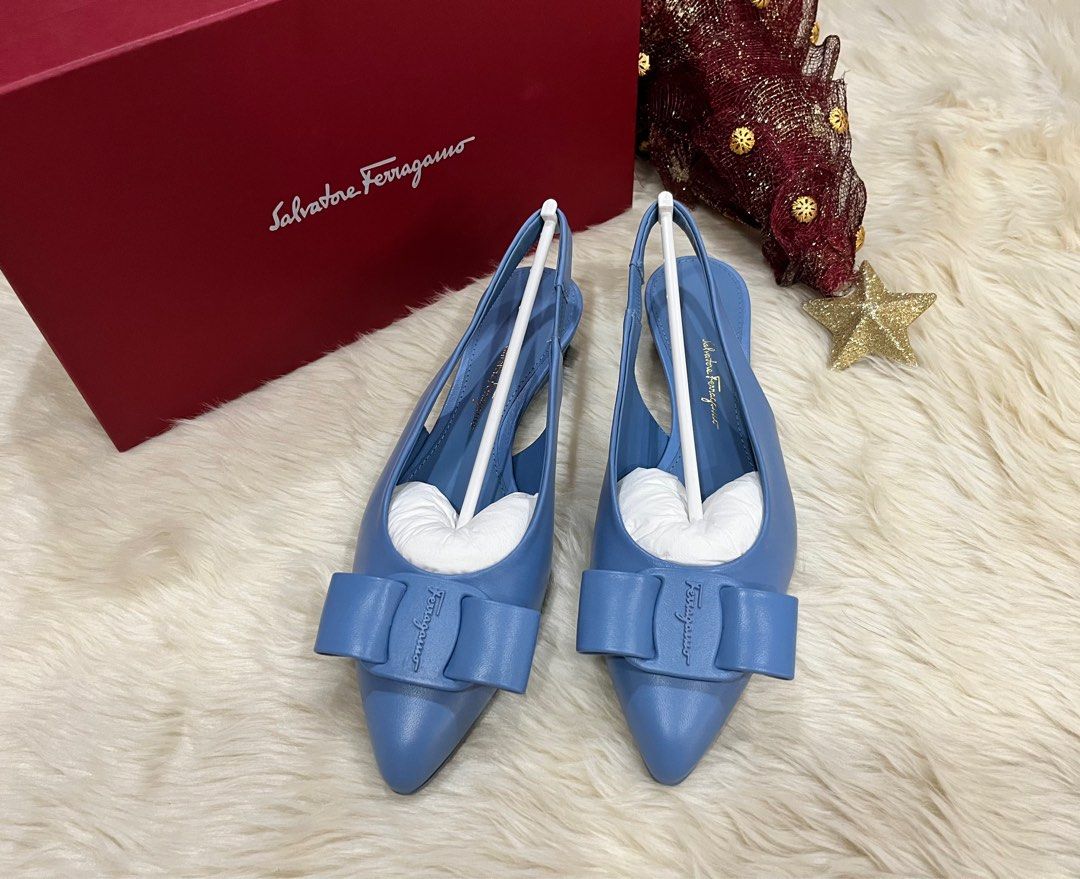 Salvatore Ferragamo Sling Shoes (Category: Sneakers & Footwear) located in Quezon City. Submitted by tgcshopper (Listing ID 1207811548, Image 1). Description: Salvatore Ferragamo Sling Shoes Viva Sling Chambray Lamb Size 7.5 Made in Italy Brand New in Box with dustbag.