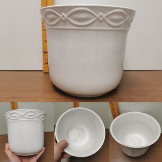 Scheurich Germany Ceramic Stoneware White Planter Pot (UK Surplus)