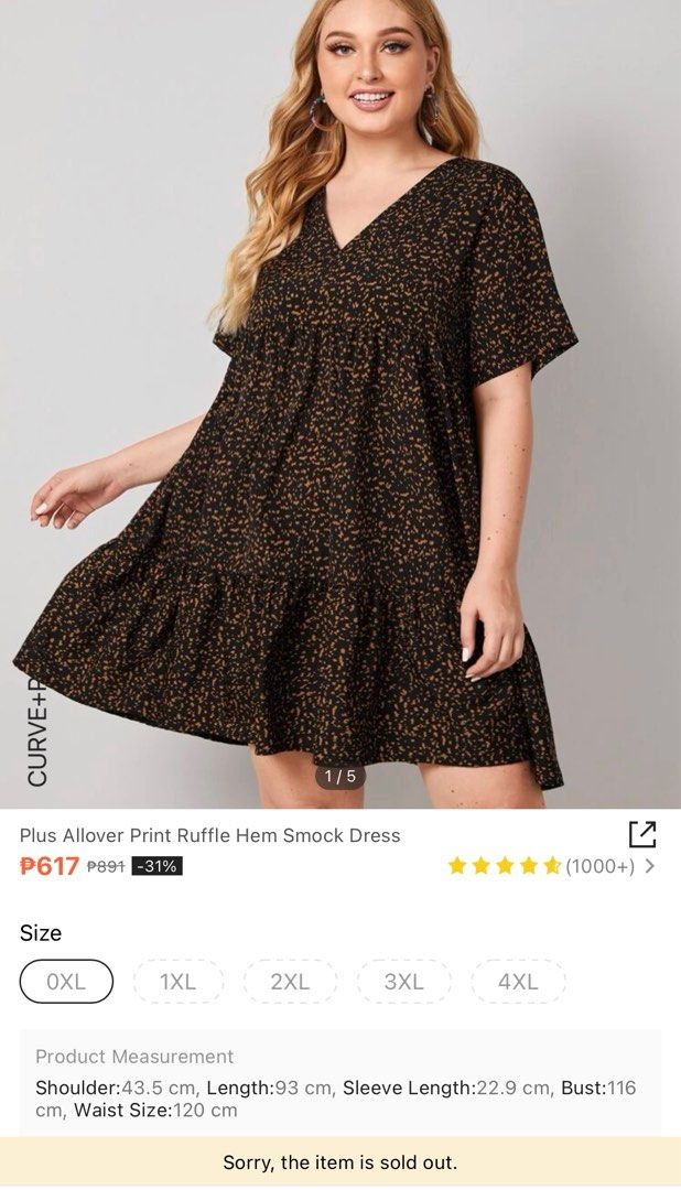 Shein curve Smock Puff sleeves Eyelet dress 4XL, Women's Fashion, Dresses &  Sets, Dresses on Carousell