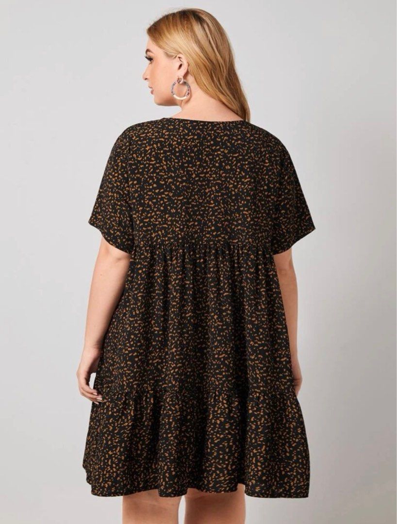 Shein curve Smock Puff sleeves Eyelet dress 4XL, Women's Fashion, Dresses &  Sets, Dresses on Carousell