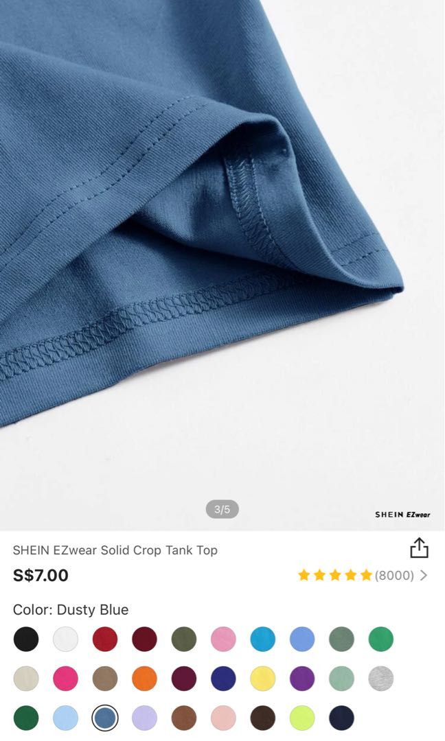 SHEIN EZwear Zipper Side Crop Tank Top