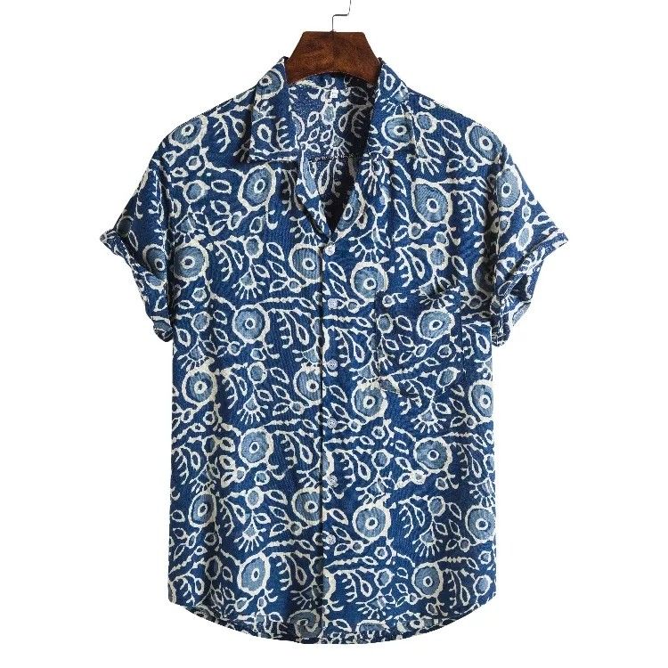 Shirt men shirt printed shirt instyle Hawaiian style, Men's Fashion, Tops \u0026  Sets, Tshirts \u0026 Polo Shirts on Carousell
