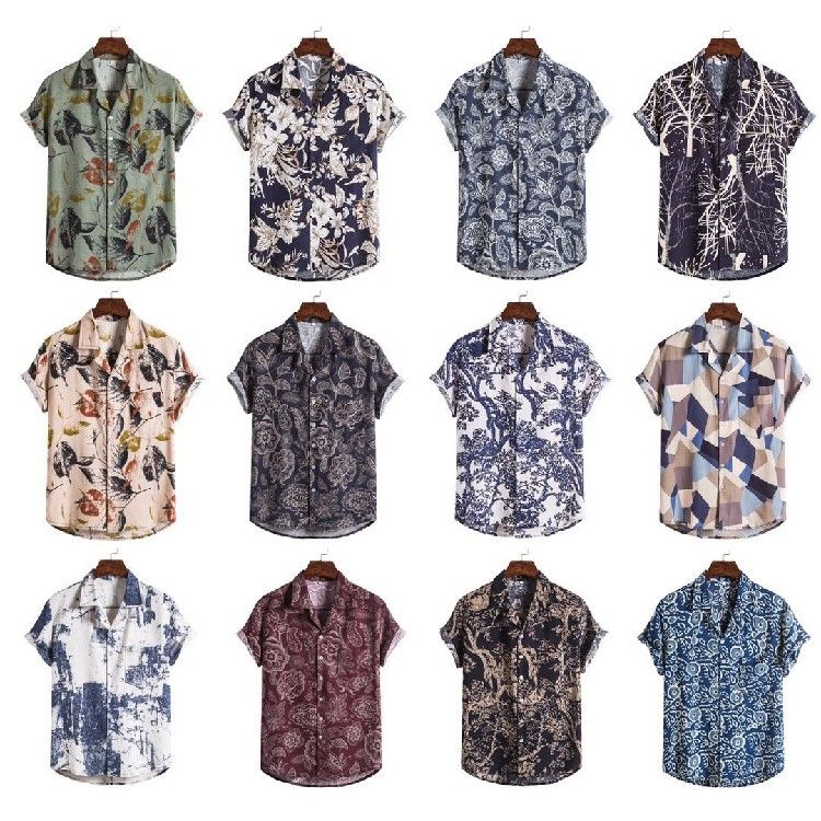 Shirt men shirt printed shirt instyle Hawaiian style, Men's Fashion, Tops \u0026  Sets, Tshirts \u0026 Polo Shirts on Carousell