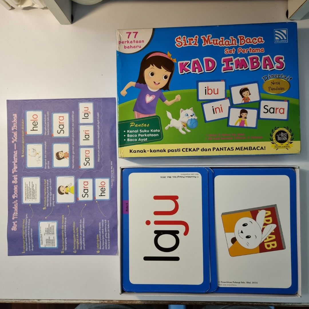 Siri Mudah Baca Kad Imbas Set Pertama Budak Kids Children Flash Card