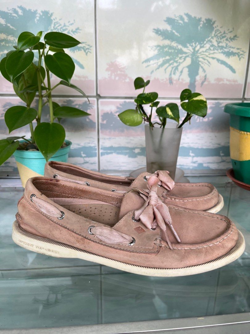 Sperry satin lace boat top shoe