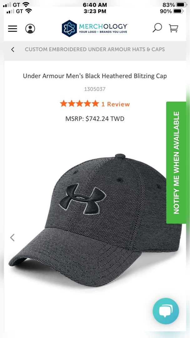 Custom embroidered under armour hats