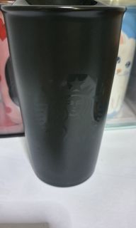Starbucks black double wall ceramic mug