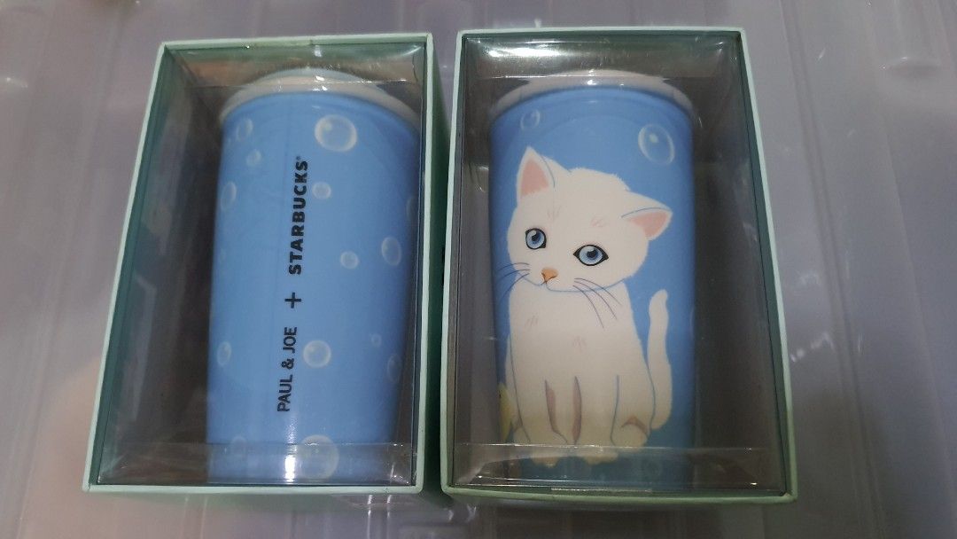 Starbucks Paul & Joe Double Wall Ceramic Mug (Category: Everything Else Others) located in Quezon City. Submitted by TheHappyTone (Listing ID 1207831956, Image 3). Description: brand new with SKU meetup or delivery via grab/lalamove *The white portion of the box has some stains due to storage. The mug is in perfect condition..