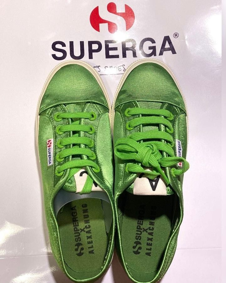 Superga x Alexa Chung Fern Green Sneakers Never Been Used
