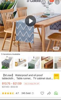 Table runner Water proof