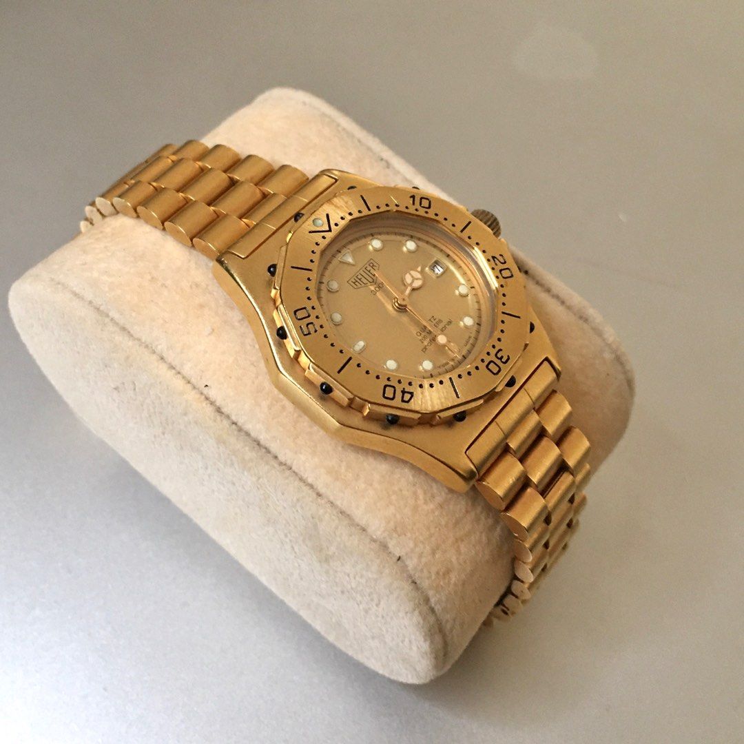 Tag Heuer Gold tone Watch, Luxury, Watches on Carousell