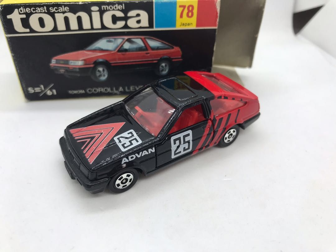Tomy Tomica 黑盒78 Toyota corolla levin 3 door Japan 日本裝advan