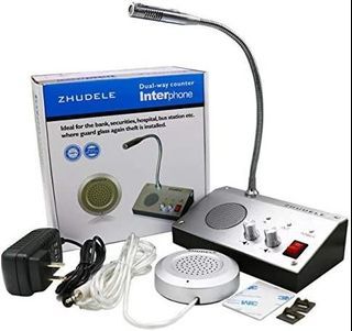 Two Dual-way Audio Intercom System Bank Hospital Counter Window Intercom Microphone ZDL-9908 High-power Noise-Free