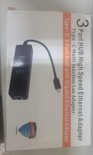 TYPE C3.1 轉接網卡+3埠USB 3.0 HUB / 10-HUNT200