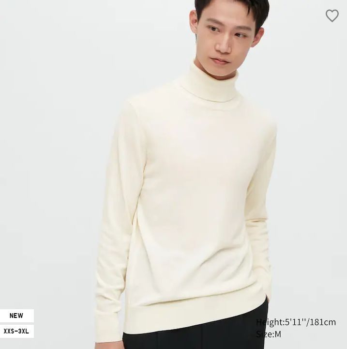 White on sale turtleneck uniqlo