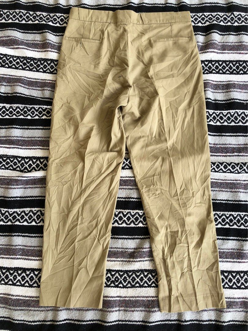 Vintage khakis army talin zipper work wear pants, Men's Fashion