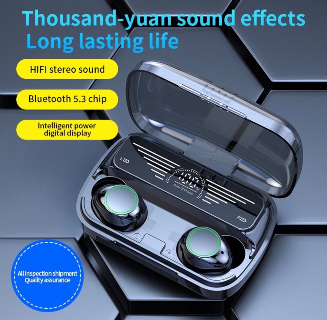 Wireless Earbuds Bluetooth 5.3 Headphones TWS Stereo Bass in-Ear