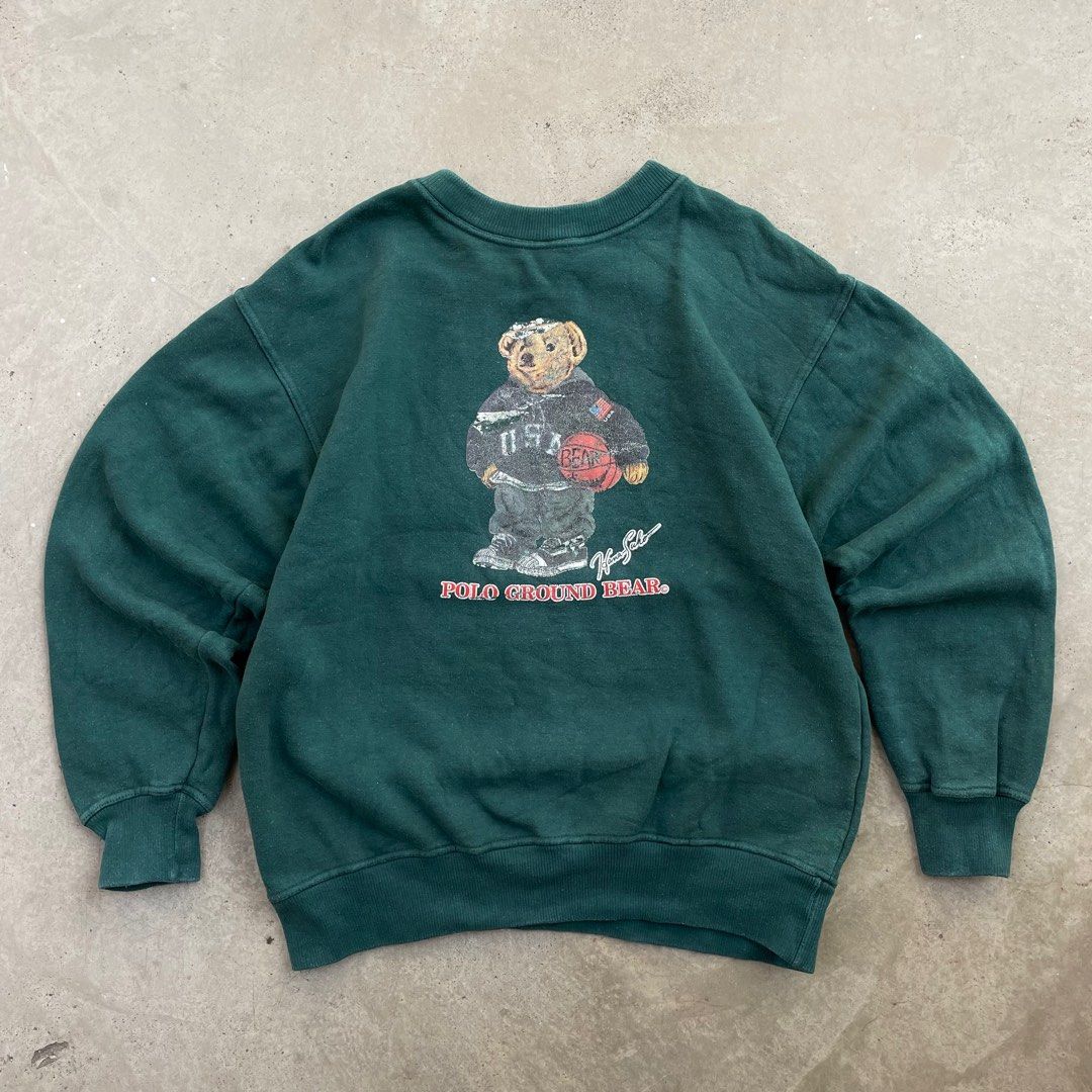 Polo basketball clearance bear hoodie