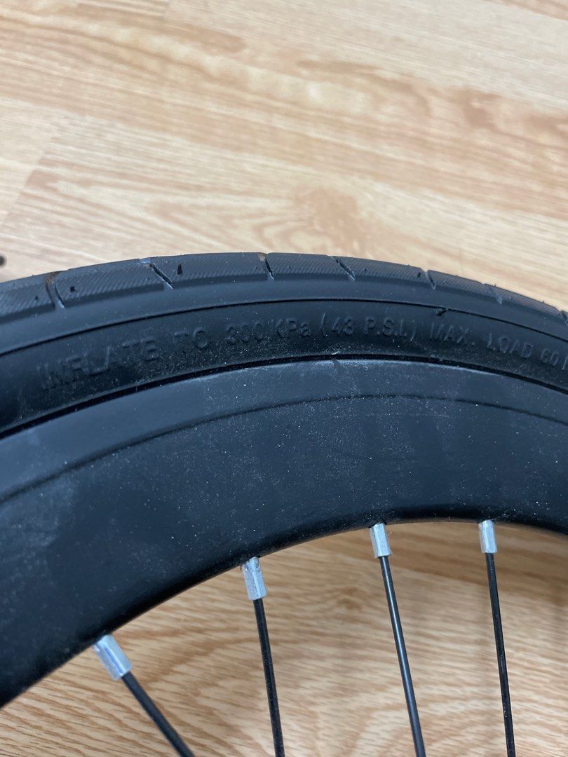 Paire De Roues 20 Pouces Pour Vélo Pliant, Jantes Alu, Rayons, Frein à Disque