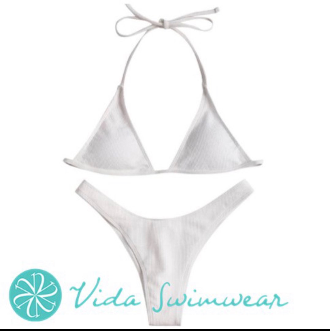 Lovely Two Piece Swimwear Set-White main image 0