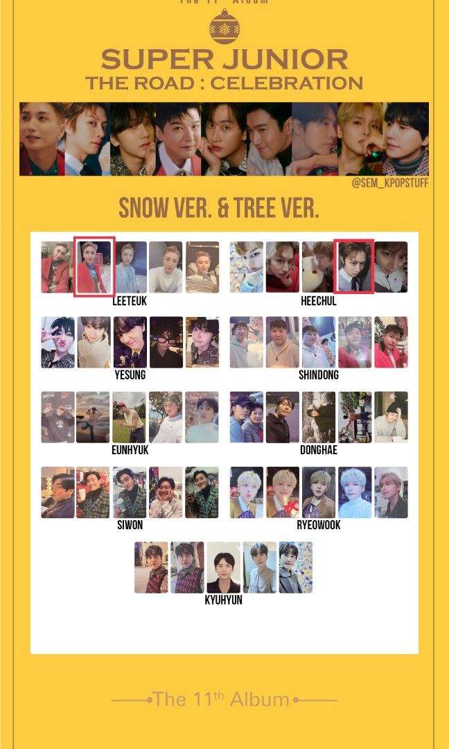 WTT Super Junior The Road Celebration Leeteuk Heechul photocard