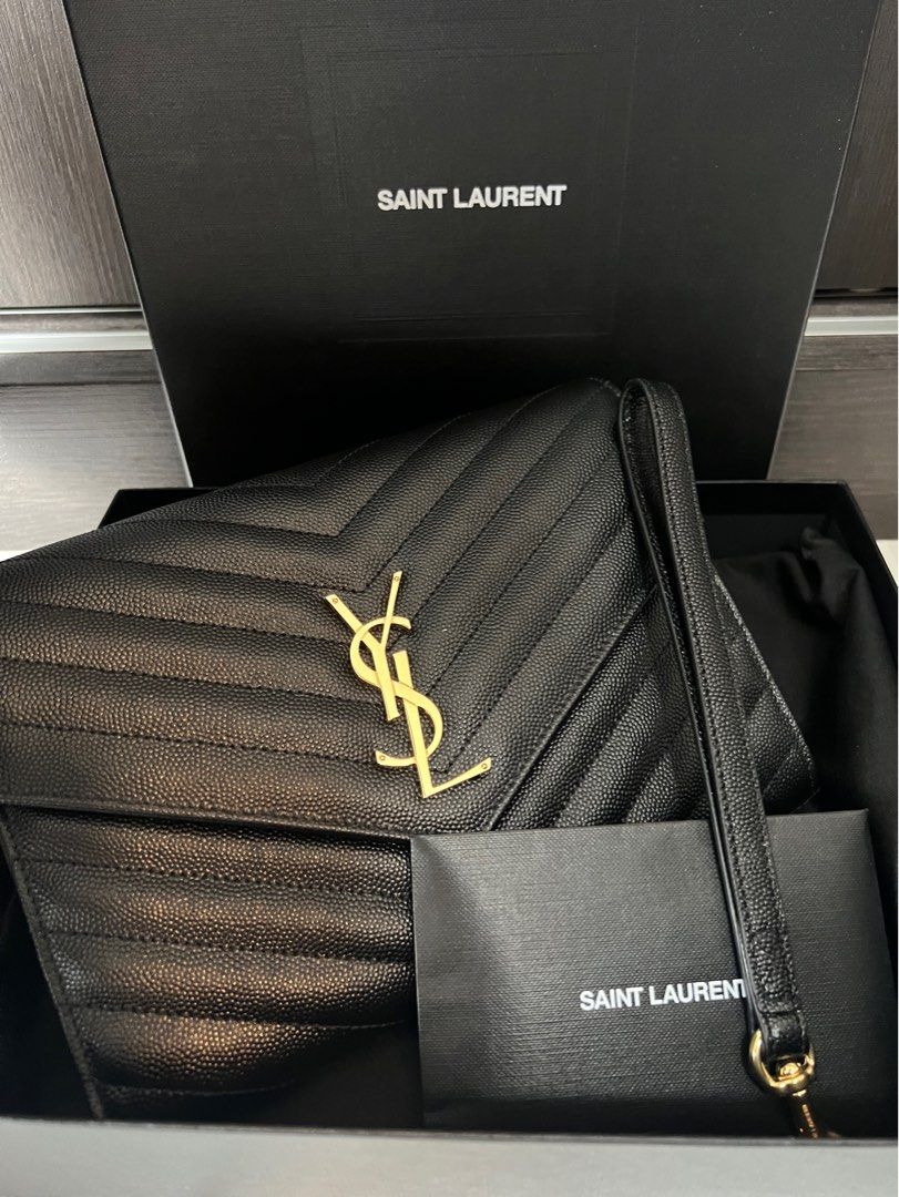 Ysl wristlet black store