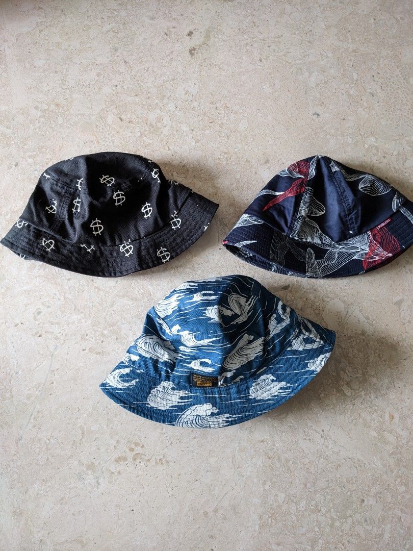 10 DEEP STUSSY PUBLISH -Assorted Bucket Hats-, Men's Fashion