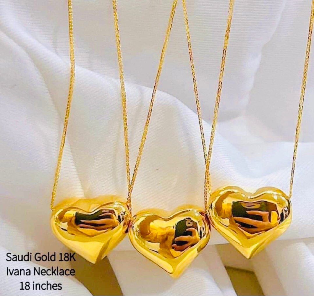 18K Saudi Gold Necklace, Women's Fashion, Jewelry & Organizers, Necklaces  on Carousell