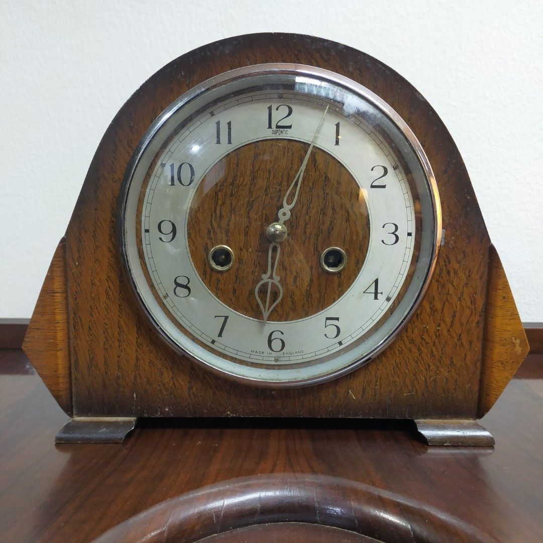 1930s Dupontic by Enfield Clock Co (London) Mantel Clock, Furniture