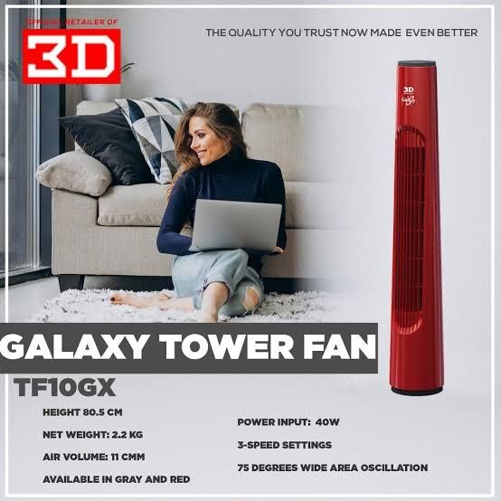 3D Galaxy Tower Fan, TV & Home Appliances, Air Conditioning and Heating on Carousell