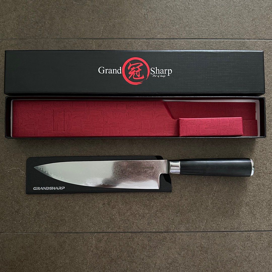 Grandsharp Chef Knife 8 inch AUS-10 Japanese Damascus Steel 67