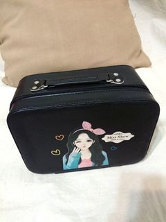 皮製大容量化妝箱 手提箱化妝包