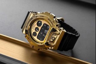 🟡 New Casio G-Shock Gshock forged metal series GM-6900G-9 gm6900g-9 gold metal watch Free gshock bluetooth speaker set casio