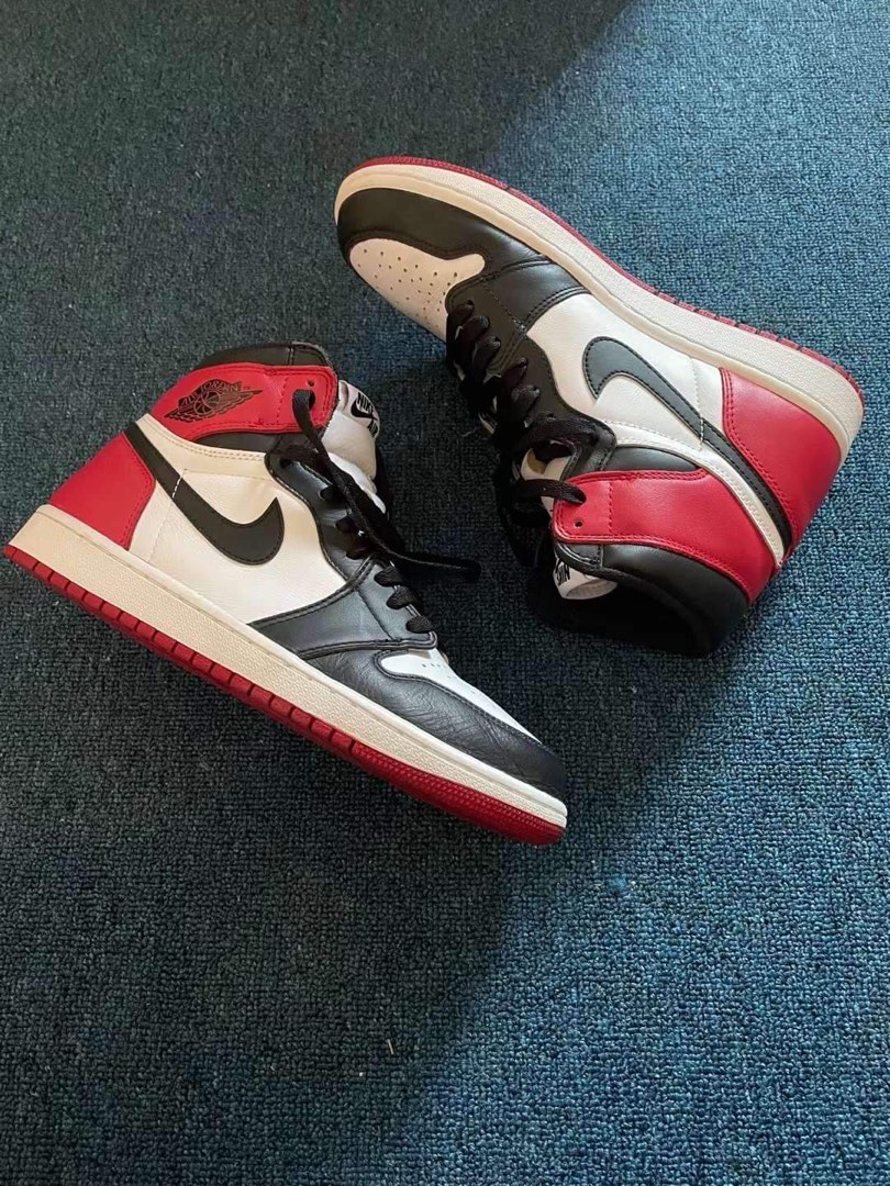 Air Jordan 1 high og - Black Toe aj1 黑頭黑腳趾喬丹一代, 他的時尚