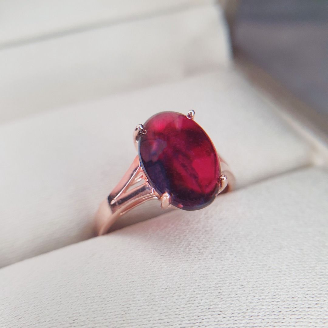 ANGIE SPLIT SHANK SOLITAIRE GEMSTONE RING SR847 2022 220 RED