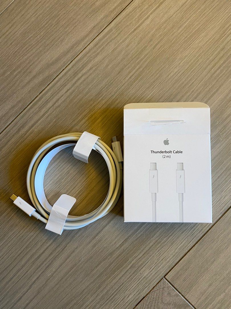 Apple Thunderbolt 2m Cable, 電腦＆科技, 電腦周邊及配件, 電腦線、轉接線及轉換器 Carousell
