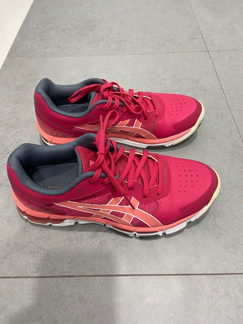 Red asics new arrivals netball trainers