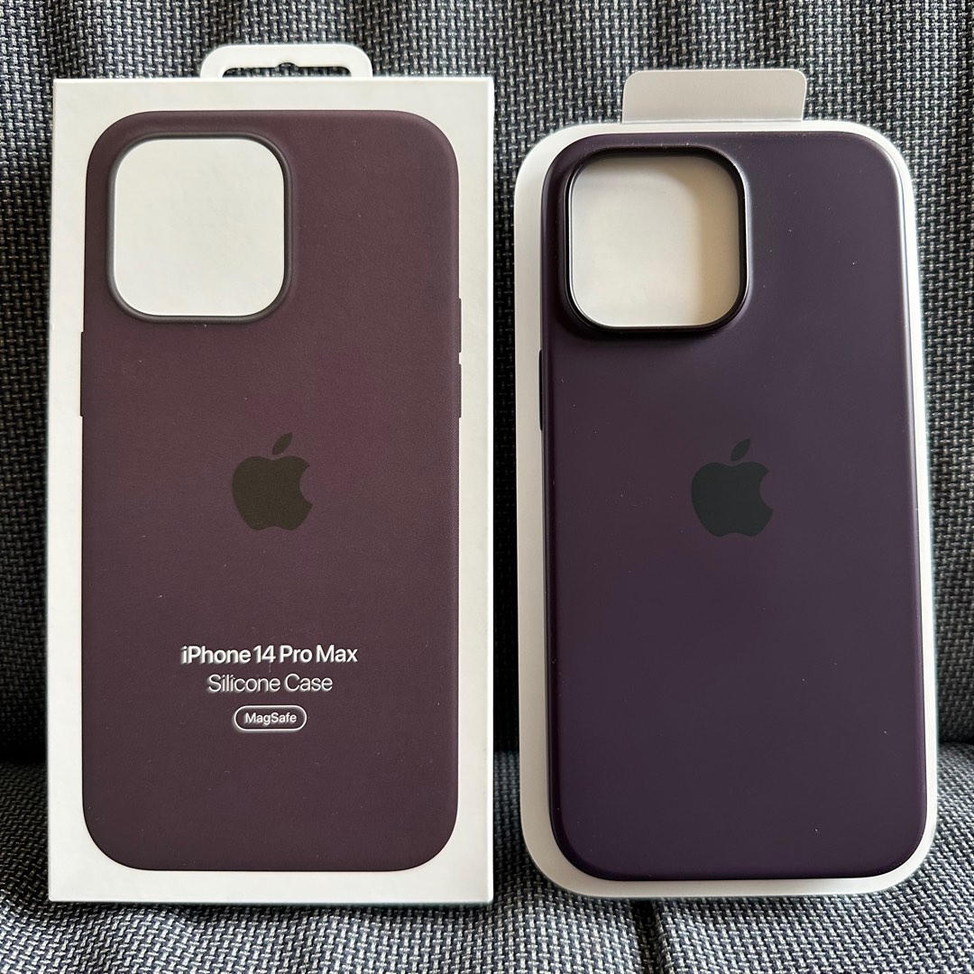 Authentic Apple iPhone 14 pro max case Elderberry, Mobile Phones