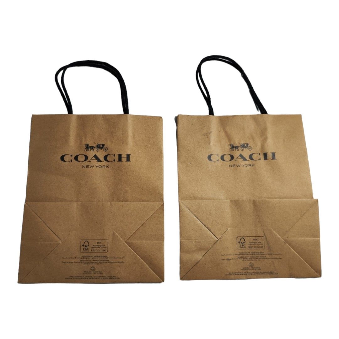 Authentic Coach Paper bag, Luxury, Bags & Wallets on Carousell