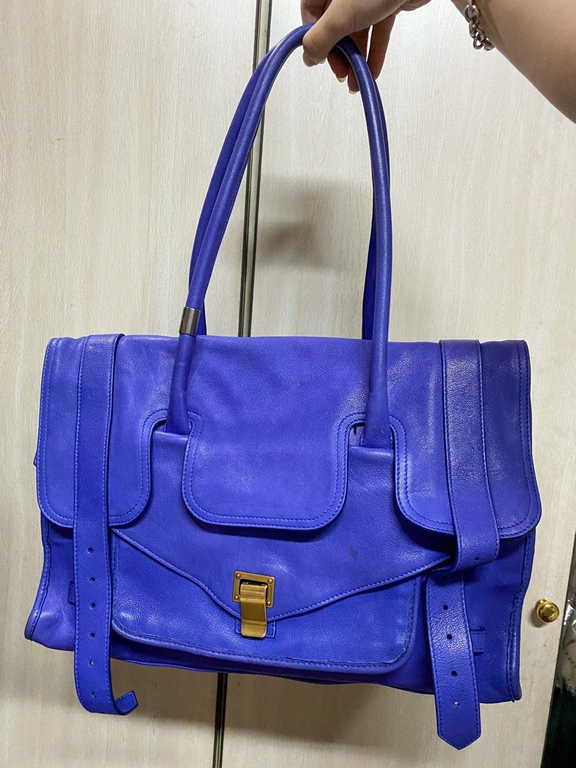 AUTHENTIC Proenza Schouler PS1 Satchel Leather Medium in Indigo (Category: Luxury Bags & Wallets) located in Quezon City. Submitted by closetofcoco (Listing ID 1207928021, Image 1). Description: GUARANTEED AUTHENTIC PM FOR INQUIRIES NO LOW BALLING.