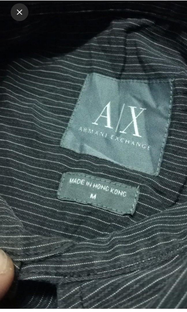 AX ARMANI EXCHANGE MADE IN HONG KONG SNAP BUTTON KEMEJA ( PIT 23X30.5 ...